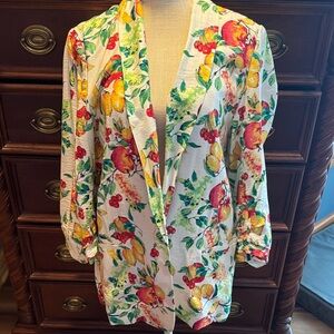 LC Lauren Conrad Colorful Floral Blazer